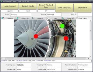 Repair status and defect location on 2D image