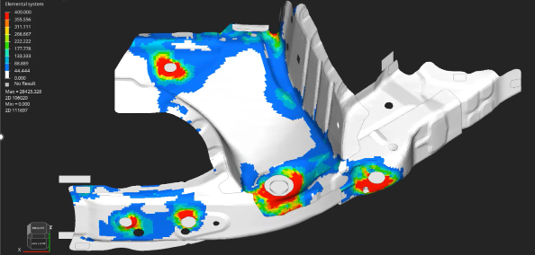 治具セット時応力(クランプ前)