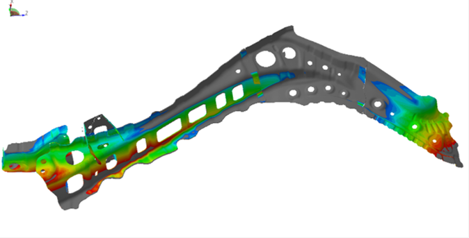 スプリングバックなどによる
CAD形状とのギャップ
